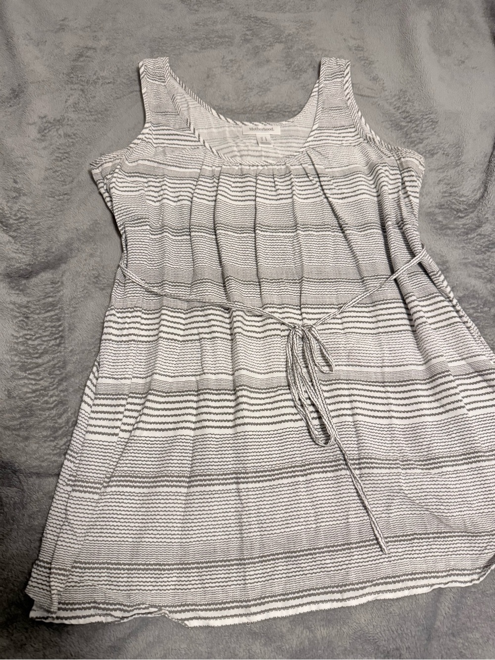 Motherhood Maternity Striped Tank with Tie Waist
